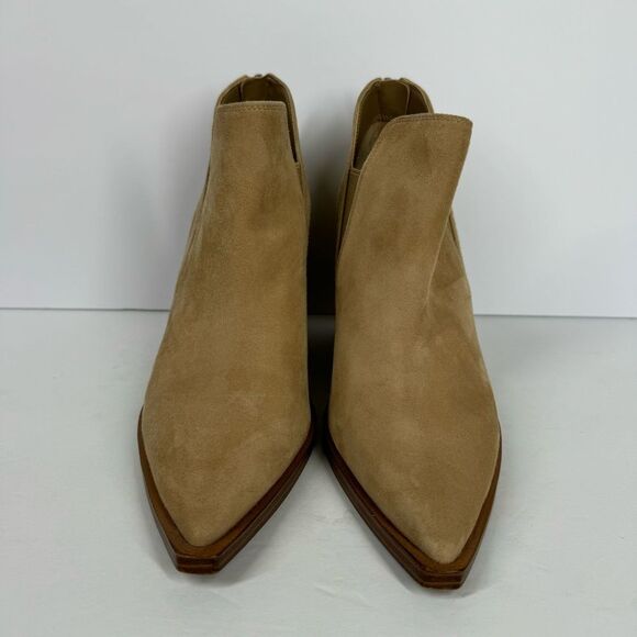 Vince Camuto Women's Gradina Stacked Chunky Heel Bootie Tan Ankle Boots Size 8 - Picture 2 of 12